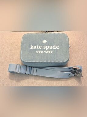 KATE SPADE "Oh Snap" Denim Camera Purse Crossbody Bag